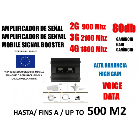 Amplificador de senyal mòbil 2G GSM 900 Mhz per a Movistar Vodafone
