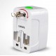 All in one travel charger with 2 USB and EU UK USA AU plugs
