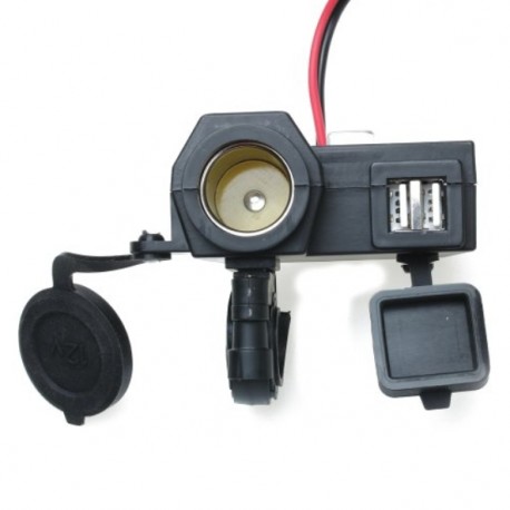 Carregador DOBLE USB 12-24V WATERPROOF MOTO