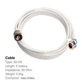 Cable de 20 M per Amplificador mòbil SMA SMA